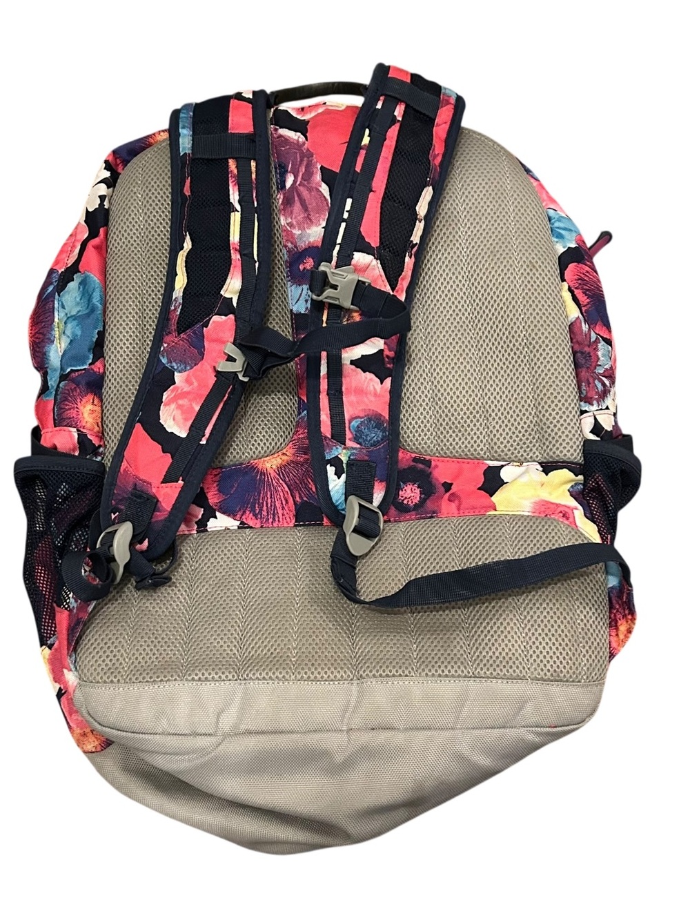 Lands End Kid’s Large Backpack Multicolor Flower Floral Adjustable Pockets - Picture 2 of 10